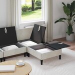 vidaXL Ensemble de meubles pour le salon 4 Pièces Crème Velours