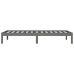 vidaXL Lit de jour Gris 90x190 cm Simple Bois de pin massif