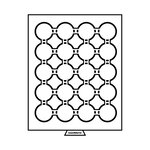 Médaillier 24 compartiments circulaires pour 35 mm  teinte fumée.