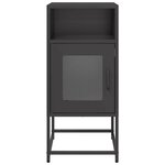 vidaXL Table de chevet noir 36x39x78 cm acier laminé à froid