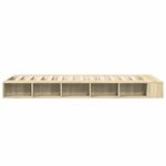 vidaXL Cadre de lit chêne sonoma 90x190 cm bois d'ingénierie