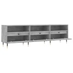 vidaXL Meuble TV gris béton 150x30x44 5 cm bois d'ingénierie