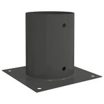 vidaXL Ancre ronde au sol 12 Pièces Anthracite 18 x 18 x 15 cm métal