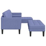 vidaXL Ensemble de Canapés 2 Pièces Bleu denim 173 x 131 x 67 cm tissu