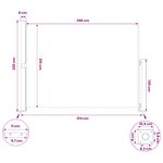 vidaXL Store latéral rétractable 220 x 300 cm Polyester Rectangulaire