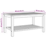 vidaXL Table basse Marron 90 x 50 x 45 cm Bois de teck solide