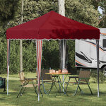 vidaXL Tente de fête pop-up 195 x 195 x 245 cm Bordeaux Tissu Oxford