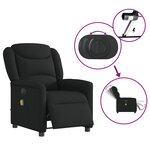 vidaXL Fauteuil de massage inclinable électrique Noir Tissu