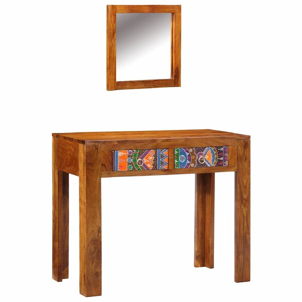 vidaXL Table de Toilette Marron 90 x 45 x 75 cm Bois d'acacia massif