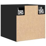 vidaXL Meuble TV mural Noir 30 5x30x30 cm