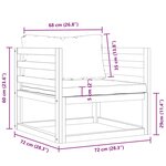 vidaXL Chaise de jardin avec coussins gris foncé Bois d'acacia massif