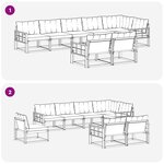 vidaXL Ensemble de canapés d'extérieur 8 pc Naturel et Beige