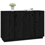 vidaXL Buffet Noir 120x35x80 cm Bois massif de pin
