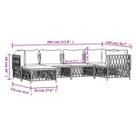 vidaXL Salon de jardin avec coussins 6 Pièces anthracite acier