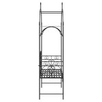 vidaXL Banc d'extérieur noir Noir Métal Grand Détails décoratifs