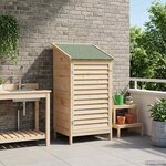 vidaXL Abri de jardin Naturel 59 x 56 x 113 5 cm Bois de Sapin Massif