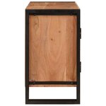 vidaXL Meuble sous-vasque de salle de bain Bois d'acacia massif et fer