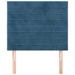 vidaXL Tête de lit Bleu foncé 80x5x118/128 cm Velours