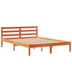 vidaXL Lit bibliothèque sans matelas cire marron 150x200 cm pin massif