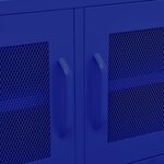 vidaXL Meuble TV Bleu marine 105x35x50 cm Acier