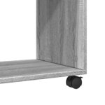vidaXL Table d'appoint avec roues sonoma gris bois d'ingénierie