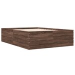 vidaXL Cadre de lit chêne marron 120x190 cm bois d'ingénierie