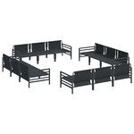 vidaXL Ensemble de canapé de jardin 12 Pièces Anthracite Acier