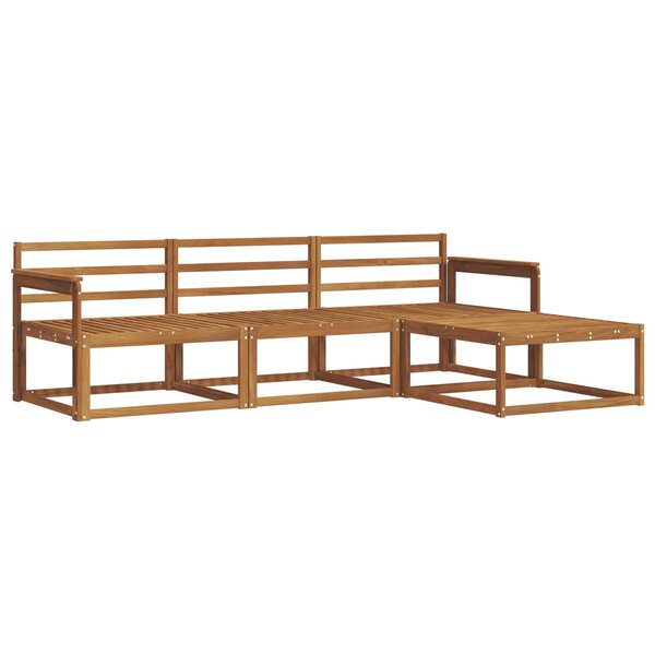 vidaXL Ensemble de canapés d'extérieur 4 Pièces Naturel