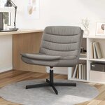 vidaXL Chaise pivotante Taupe 63 x 75 x 76 cm tissu