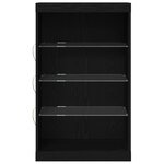Buffet vidaXL avec lumières LED Chêne Noir 60 5x37x100 cm