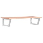 vidaXL Étagère de vasque murale acier et bois de chêne massif