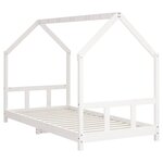 vidaXL Cadre de lit pour enfants blanc 90x200 cm bois de pin massif