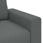 vidaXL Canapé à 2 places gris foncé 120 cm tissu