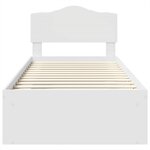 vidaXL Cadre de lit avec tête de lit Blanc 90 x 190 cm Pin massif