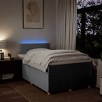 vidaXL Sommier à lattes de lit avec matelas Gris clair 120x200cm Tissu