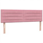 vidaXL Sommier à lattes de lit avec matelas rose 140x210 cm velours