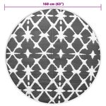 vidaXL Tapis d'extérieur ARAKIL bleu et blanc Ø160 cm PP