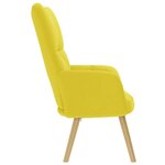vidaXL Chaise de relaxation jaune clair tissu