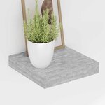 vidaXL Étagère murale flottante gris béton 23x23 5x3 8 cm MDF