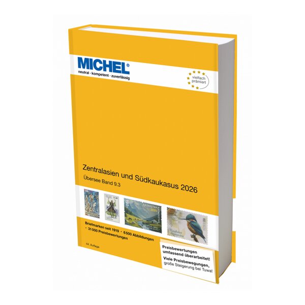 Catalogue de cotation Michel timbres de d'outre-mer Asie centrale et Caucase du Sud 2026.