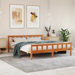 vidaXL Cadre de lit sans matelas cire marron 180x200cm bois pin massif