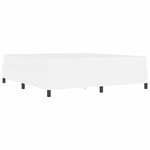 vidaXL Cadre de lit avec matelas Blanc 180 x 200 cm Faux cuir