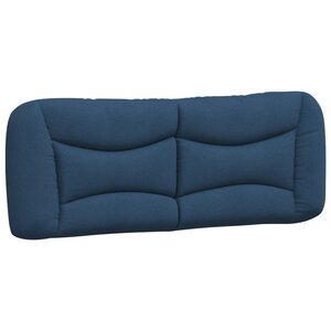vidaXL Coussin de tête de lit Hvar bleu 140 cm tissu