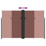 vidaXL Auvent latéral rétractable Marron 220x1200 cm