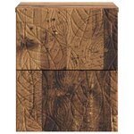 vidaXL Cabinet de chevet mural 2 pièces Bois ancien 34 5 x 33 x 40 cm