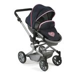 Bayer Chic 2000 595-26 - Poussette combinée Mika  gris - bleu foncé