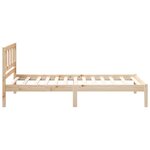 vidaXL Cadre de lit avec tête de lit Marron 75 x 190 cm Pin massif