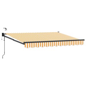 vidaXL Auvent rétractable électrique Jaune et blanc 2 5 x 2 m