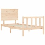 vidaXL Cadre de lit avec tête de lit petit simple bois massif