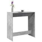 vidaXL Table de bar gris béton 102x50x103 5 cm bois d'ingénierie